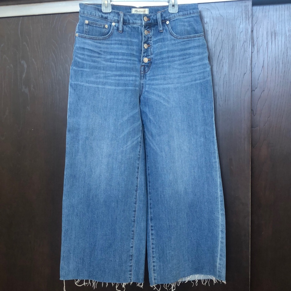 Madewell wide legged crop Jean